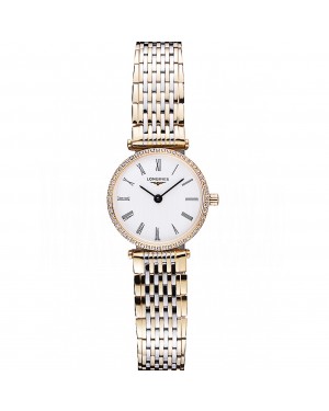 Longines La Grande Classique Two Tone Band White Dial Diamond Bezel Femme 622104