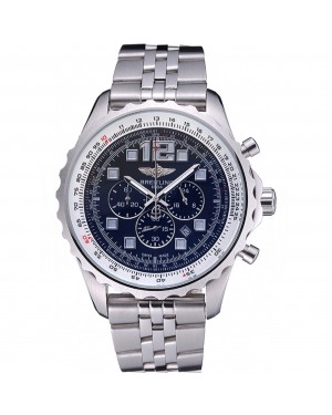 Breitling Professional Chronospace Black Dial Stainless Steel Bracelet 622505