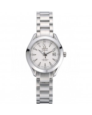 Omega Seamaster Aqua Terra White Dial Stainless Steel Bracelet Ladies 622446