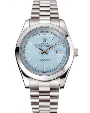 Rolex Day Date 40 Ice Blue Dial Stainless Steel Case And Bracelet