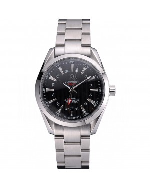Omega Seamaster Planet Ocean GMT Black Dial Stainless Steel Band 622398