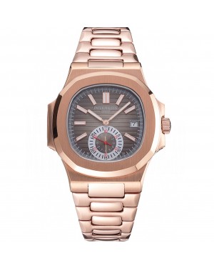 Patek Philippe Nautilus Gray Dial Rose Gold Case And Bracelet