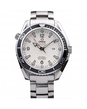 Omega Seamaster Planet Ocean Co-axial Black Case White Dial