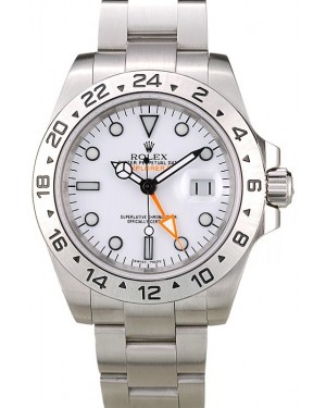 Rolex Explorer Stainless Steel Bezel White Dial Watch