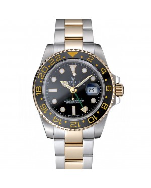 Swiss Rolex GMT Master Black Bezel Black Dial 80295