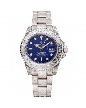 Swiss Rolex Submariner Skull Limited Edition Blue Dial White Case And Bracelet 1454094