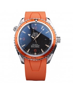 Omega Swiss Seamaster Planet Ocean Big Size Orange Strap
