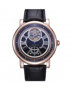 Cartier Rotonde Flying Tourbillon Black Dial 621944