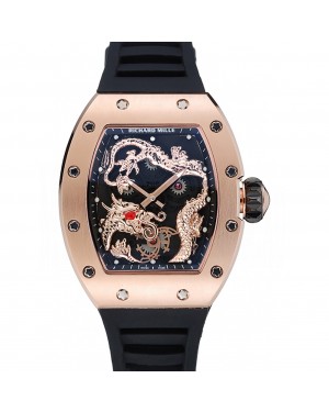 Richard Mille RM 057 Tourbillon Dragon Jackie Chan Gold Case Black Rubber Bracelet 1454200