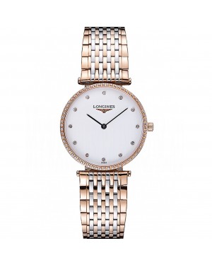 Longines La Grande Classique Rose Gold White Dial Diamond Bezel Homme 622105