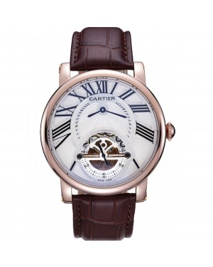 Cartier Rotonde Flying Tourbillon White Dial 621940