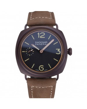 Panerai Radiomir Brown Stainless Steel Bezel Brown Leather Bracelet 622324