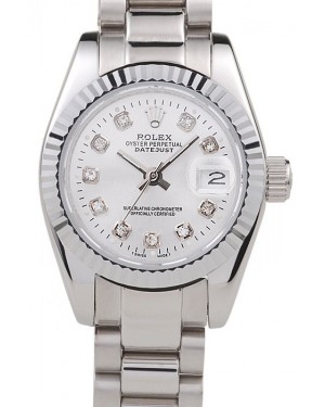 Rolex Datejust Polished Stainless Steel Silver Dial