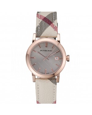 Burberry The City Classic Grey Dial Haymarket Bracelet 622566