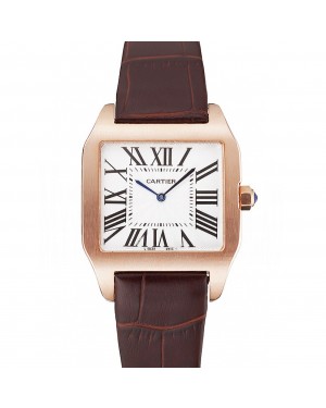 Cartier Santos 100 Diamond Rose Gold Bezel 621932