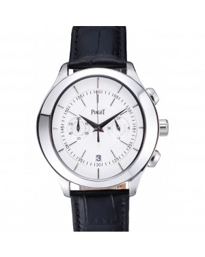 Piaget Gouverneur Chronograph Stainless Steel White Dial 621981