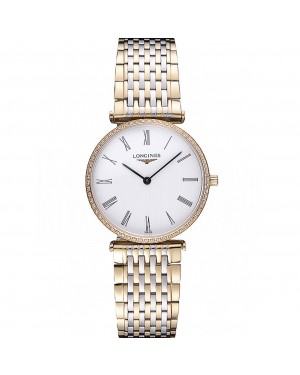 Longines La Grande Classique Two Tone Band White Dial Diamond Bezel Homme 622103