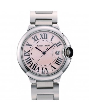 Cartier Ballon Bleu 38mm Pink Dial Stainless Steel Case And Bracelet