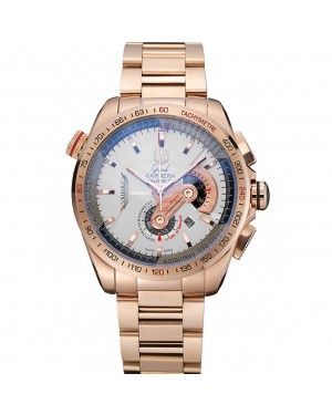 Tag Heuer Carrera Rose Gold Case White Dial