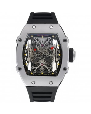 Richard Mille Tourbillion Rafael Nadal RM27-01 Silver Case Black Rubber Bracelet 1454254