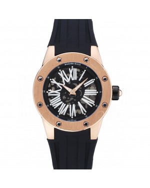 Richard Mille RM 033 Extra Flat Automatic Gold Case Black Rubber Bracelet 1454196