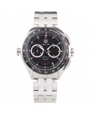 Tag Heuer Swiss SLR Tachymeter Bezel Stainless Steel Black Dial