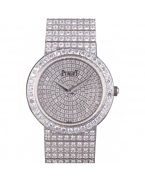 Piaget Swiss Limelight Diamonds Encrusted Stainless Steel Watch 80297