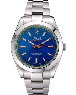 Rolex Milgauss Blue Dial Stainless Steel Case And Bezel 622838