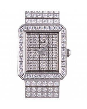 Piaget Swiss Limelight Diamonds Encrusted Stainless Steel Watch 80294