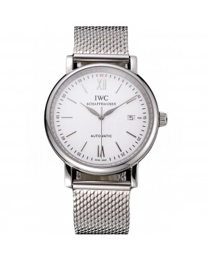 Swiss IWC Portofino Stainless Steel Case White Dial Steel Bracelet 622670