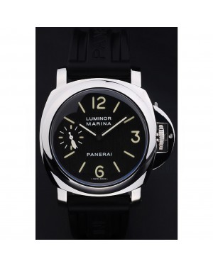 Panerai Luminor Black Rubber Bracelet Watch Replica 4566