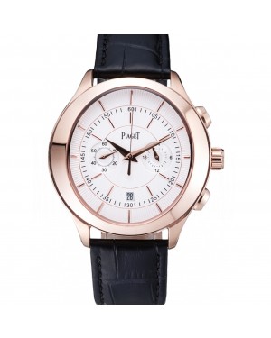 Piaget Gouverneur Chronograph Rose Gold White Dial 621980
