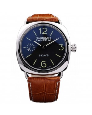 Panerai Radiomir 8 Days Black Dial Brown Leather Bracelet