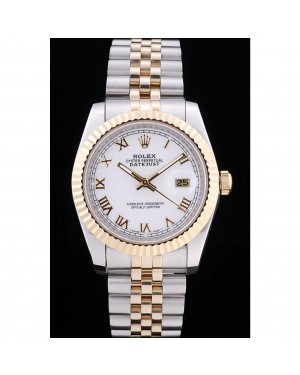 Rolex Datejust White Dial Ribbed Bezel 7451