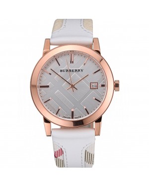 Burberry The City Classic Silver Dial White Bracelet 622563