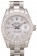 Rolex DateJust Brushed Stainless Steel Diamond Plated Case White Dial Diamond Plated Bezel