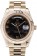 Rolex Daytona Rose Gold Case Black Dial Black Leather Strap