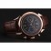 Swiss Vacheron Constantin Traditionnelle Chronograph Black Dial Gold Case Brown Leather Bracelet 1453995