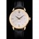 Piaget Swiss Traditional White Radial Pattern Dial Black Leather Strap 7635