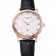 Patek Philippe Calatrava Date White Dial Rose Gold Case Black Leather Strap