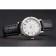 Patek Philippe Calatrava White Dial Roman Numerals Double Ribbed Bezel Stainless Steel Case Black Leather Strap