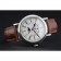 Patek Philippe Perpetual Calendar Retrograde Date White Dial Silver Case Brown Leather Bracelet 1454149