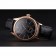 Swiss Rolex Cellini Black Dial Rose Gold Case Black Leather Strap