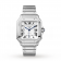 Swiss Santos de Cartier watch, Large model, automatic, steel, interchangeable metal and leather bracelets