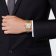 Swiss Santos de Cartier watch, Medium model, automatic, yellow gold and steel, interchangeable metal and leather bracelets