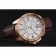 Cartier Calibre De Cartier Small Seconds White Dial Rose Gold Case Brown Leather Strap