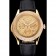 Swiss Patek Philippe Grand Complications Power Reserve Gold Dial And Case Diamond Bezel Black Leather Strap