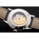 Swiss Patek Philippe Complications Openworked Dial Diamond Bezel Stainless Steel Case Black Leather Strap