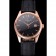 Swiss Patek Philippe Calatrava Black Dial Rose Gold Case Black Leather Strap