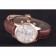Omega DeVille Rose Gold Bezel with White Dial and Brown Leather Strap 621570